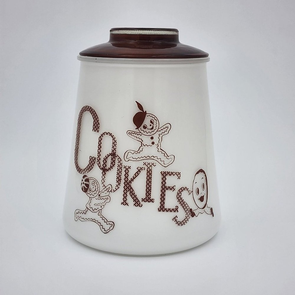 Vintage Bartlett Collins Gingerbread Cookie Jar - 8.5" x 6.5" Brown Retro MCM